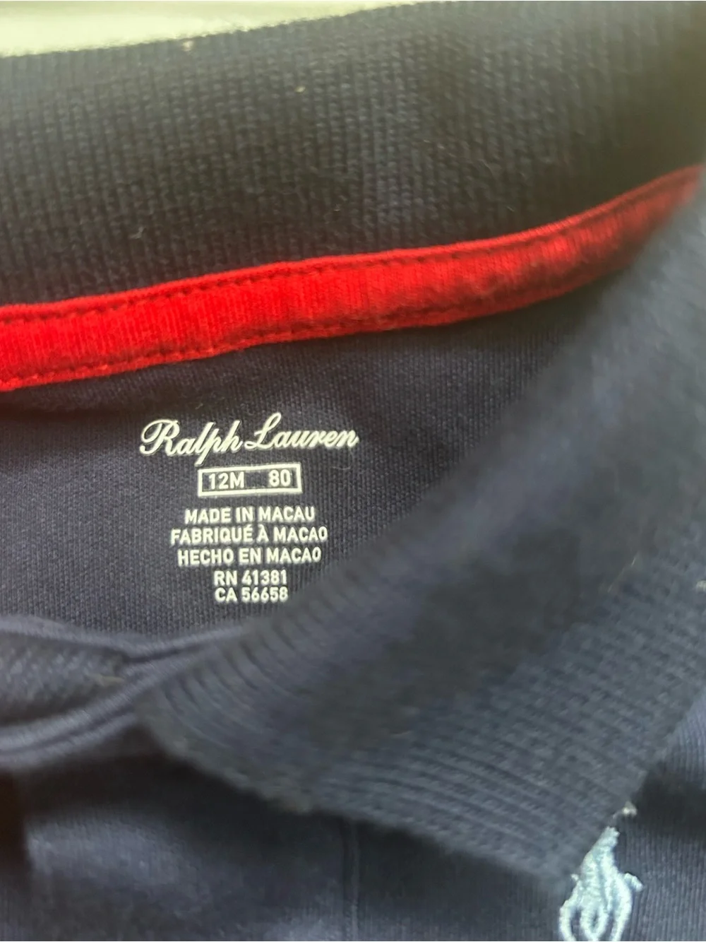 Ralph Lauren Baby Multi Pony Polo Coverall Romper Navy 12M NWOT⁠